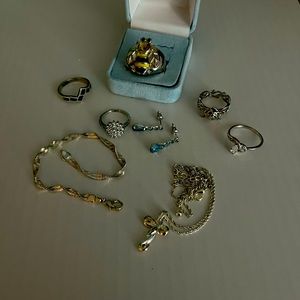 Lots of silver costume jewelry